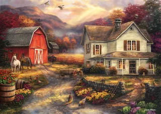 Puzzle Chuck Pinson - Relaxing on the Farm - 500 à 999 pièces de Grafika – boîte 1 sur 2