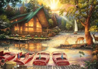 Puzzle Chuck Pinson - Seize the Day - 500 à 999 pièces van Grafika – doos 1 van 2