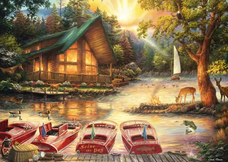 Puzzle Chuck Pinson - Seize the Day - 500 à 999 pièces van Grafika – doos 1 van 2