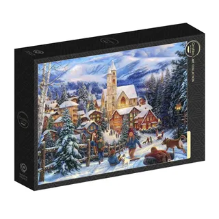Puzzle Chuck Pinson - Sledding To Town - 500 à 999 pièces de Grafika – boîte 2 sur 2