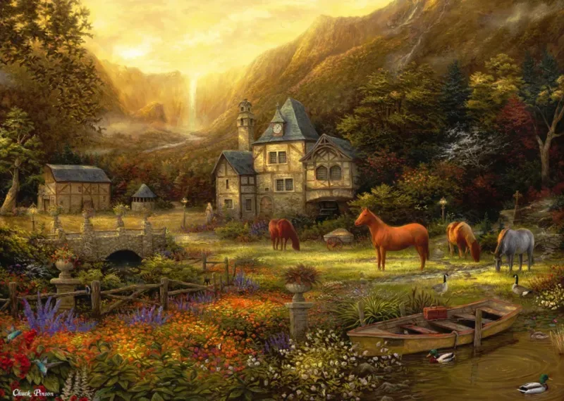 Puzzle Chuck Pinson - The Golden Valley - 500 à 999 pièces de Grafika – boîte 1 sur 2