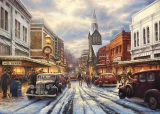 Puzzle Chuck Pinson - The Warmth of Small Town Living - 500 à 999 pièces de Grafika – boîte 1 sur 2