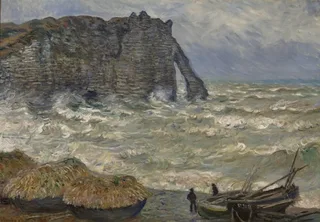 Puzzle Claude Monet - Mer agitée à Étretat, 1883 - 1000 pièces de Grafika – boîte 1 sur 2