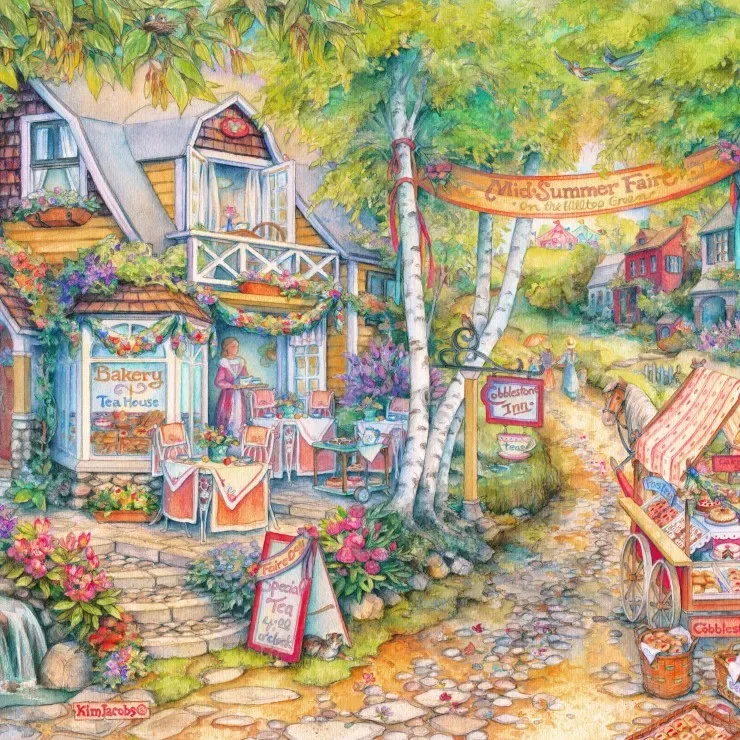 Puzzle Cobblestone Inn - 1000 pièces van Grafika – doos 1 van 2