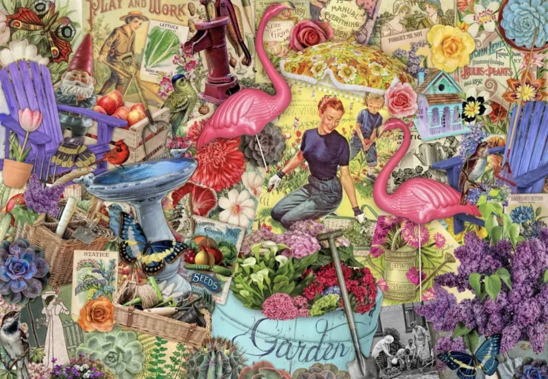 Puzzle Collage de jardin - 1000 pièces de Grafika – boîte