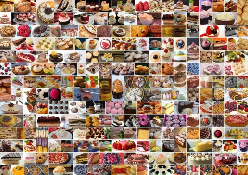 Puzzle Collage - Gâteaux - 1500 pièces de Grafika – boîte