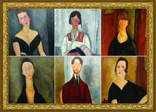 Puzzle Collage Modigliani - 500 à 999 pièces von Grafika – Schachtel 1 von 2