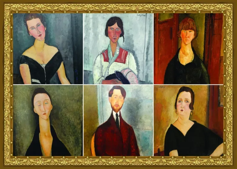 Puzzle Collage Modigliani - 500 à 999 pièces de Grafika – boîte