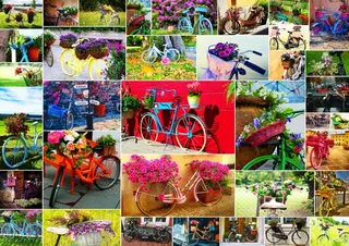 Puzzle Collage - Vélos - 1500 pièces van Grafika – doos 1 van 2