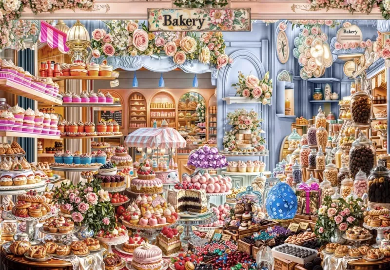 Puzzle Cupcakes et Gourmandises - 1000 pièces de Grafika – boîte