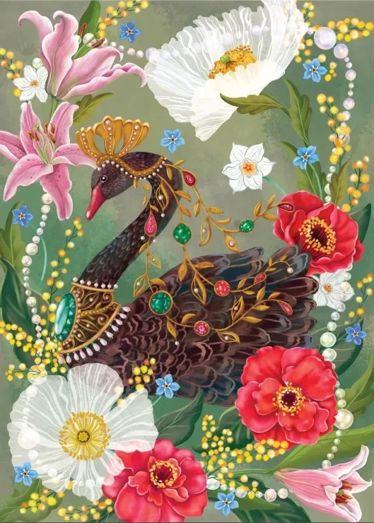 Puzzle Cygne Noir et Perles - 500 à 999 pièces van Grafika – doos 1 van 2