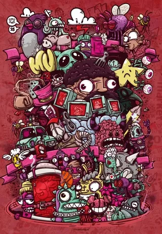 Puzzle Délires Illustrés - 1000 pièces van Grafika – doos 1 van 2