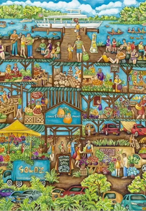 Puzzle Farmer's Market - 1000 pièces de Grafika – boîte
