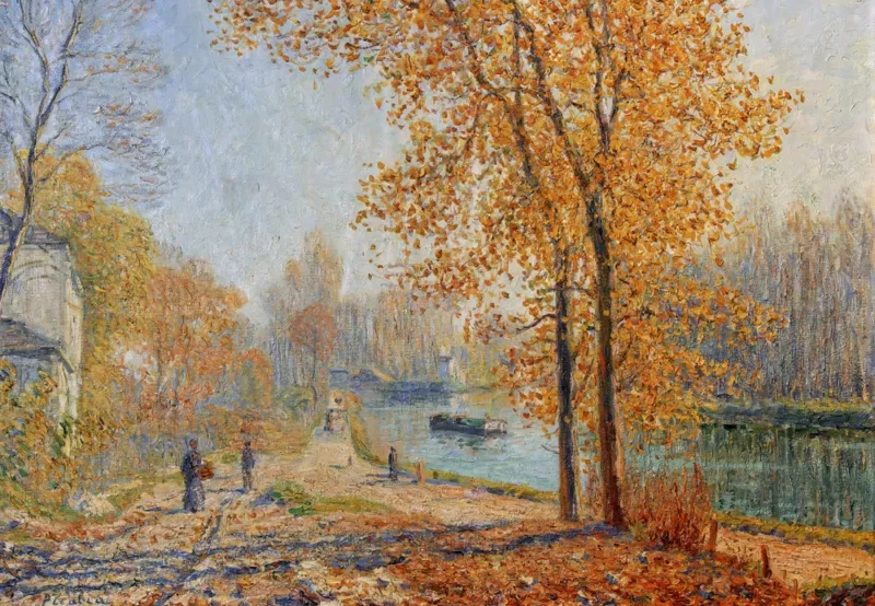 Puzzle Francis Picabia - Les Bords du Loing, Effet d'Automne le Matin à Moret, 1904 - 1000 pièces from Grafika – box 1 of 2