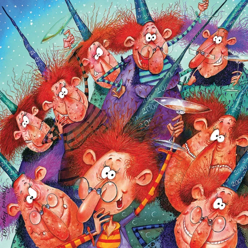 Puzzle François Ruyer - Faces de Sorcières - 1000 pièces de Grafika – boîte 1 sur 2