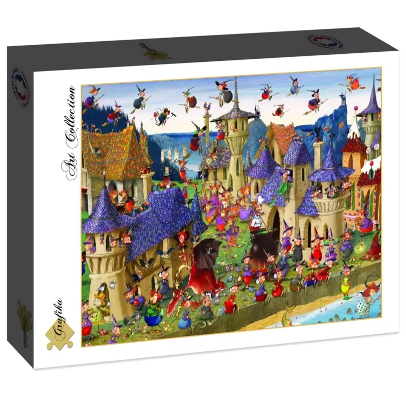 Puzzle François Ruyer - Fête des Sorcières au Château - 2000 pièces von Grafika – Schachtel 2 von 2