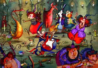 Puzzle François Ruyer - La Fête des Sorcières - 1000 pièces de Grafika – boîte 1 sur 2