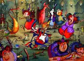 Puzzle François Ruyer - La Fête des Sorcières - 2000 pièces von Grafika – Schachtel 1 von 2