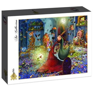 Puzzle François Ruyer - La Sorcière à la Baguette Magique - 2000 pièces van Grafika – doos 2 van 2