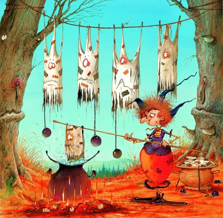 Puzzle François Ruyer - La Sorcière au Chaudron - 1000 pièces von Grafika – Schachtel 1 von 2