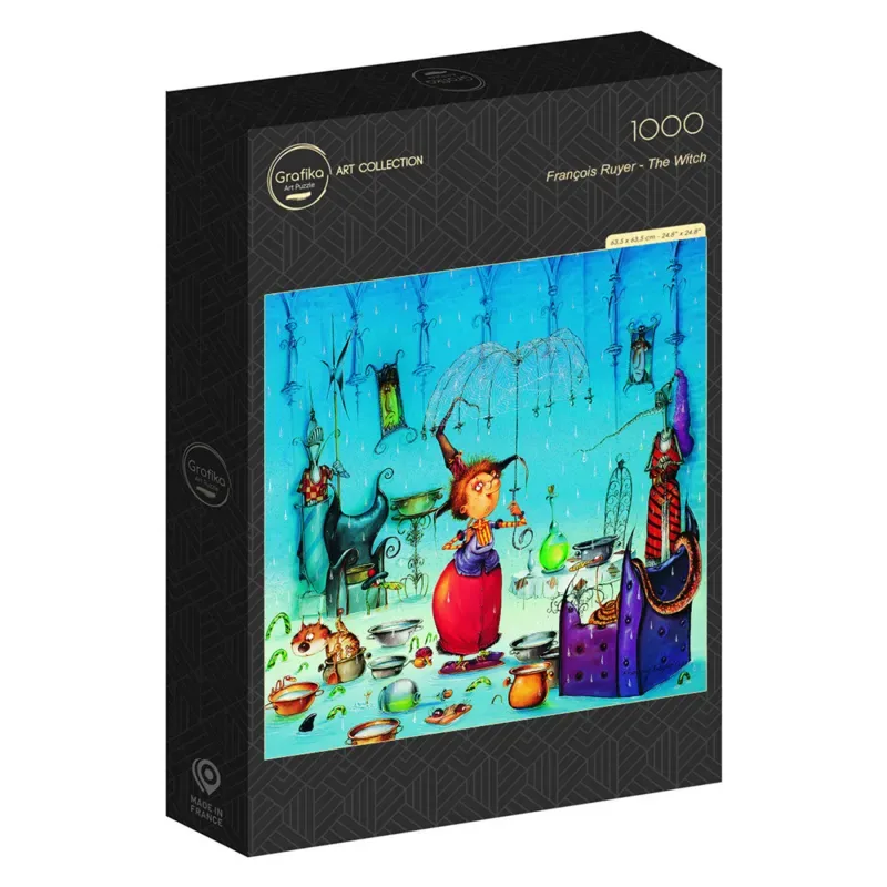 Puzzle François Ruyer - La Sorcière au Parapluie - 1000 pièces van Grafika – doos 2 van 2