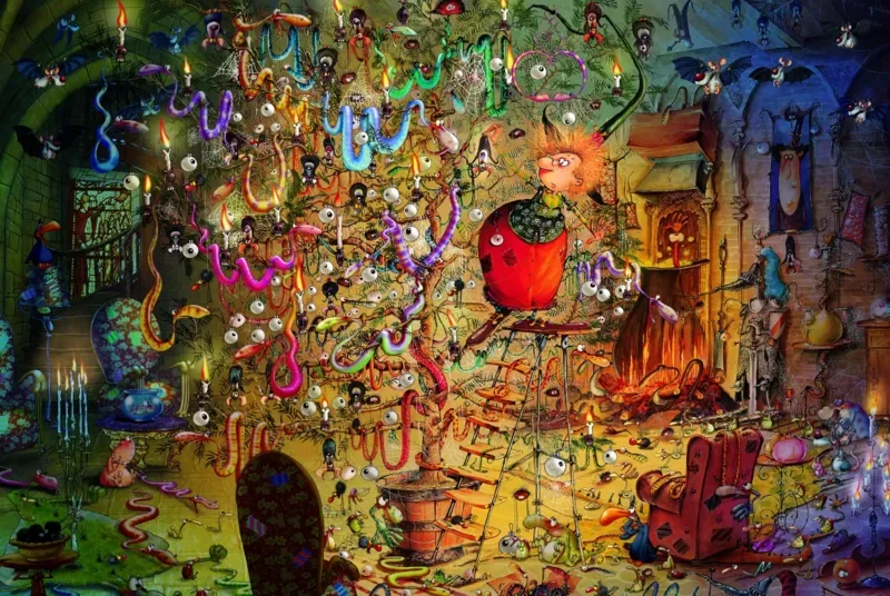 Puzzle François Ruyer - La Sorcière et l'Arbre à Serpents - 2000 pièces de Grafika – boîte 1 sur 2
