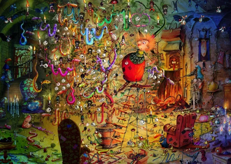 Puzzle François Ruyer - La Sorcière et l'Arbre à Serpents - 500 à 999 pièces de Grafika – boîte 1 sur 2