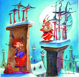 Puzzle François Ruyer - La Sorcière et le Père Noël - 1000 pièces van Grafika – doos 1 van 2