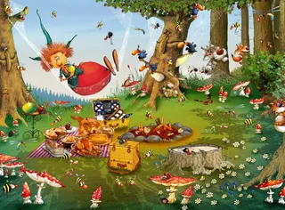 Puzzle François Ruyer - Pique-Nique de la Sorcière - 2000 pièces van Grafika – doos 1 van 2