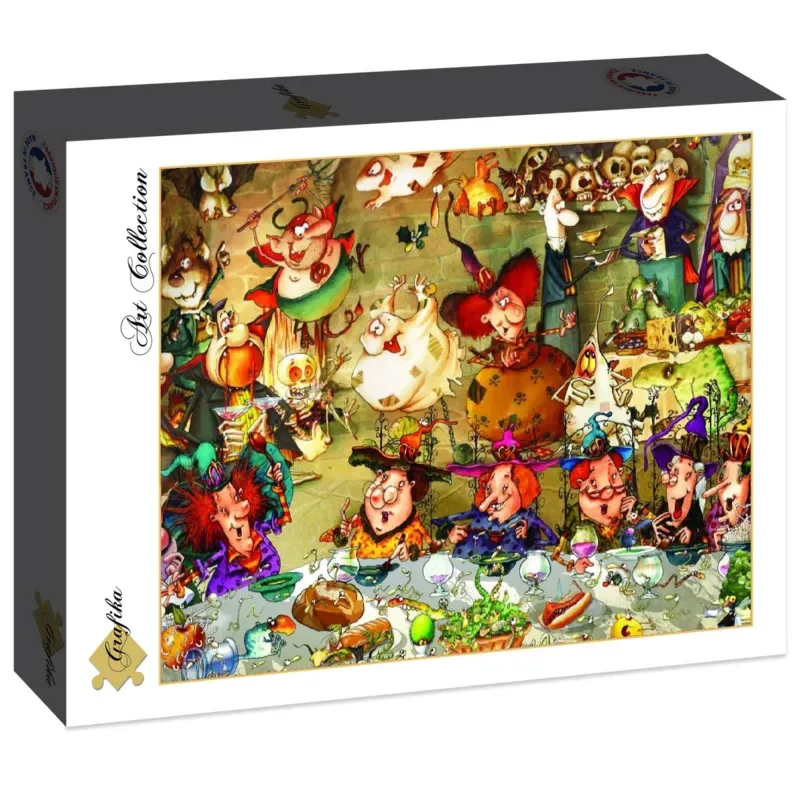 Puzzle François Ruyer - Repas entre Sorcières - 2000 pièces de Grafika – boîte 2 sur 2