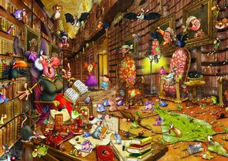 Puzzle François Ruyer - Sorcière à la Bibliothèque - 1500 pièces from Grafika – box 1 of 2