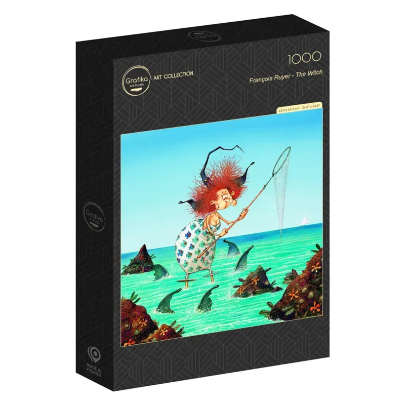 Puzzle François Ruyer - Sorcière à la Pêche - 1000 pièces van Grafika – doos 2 van 2