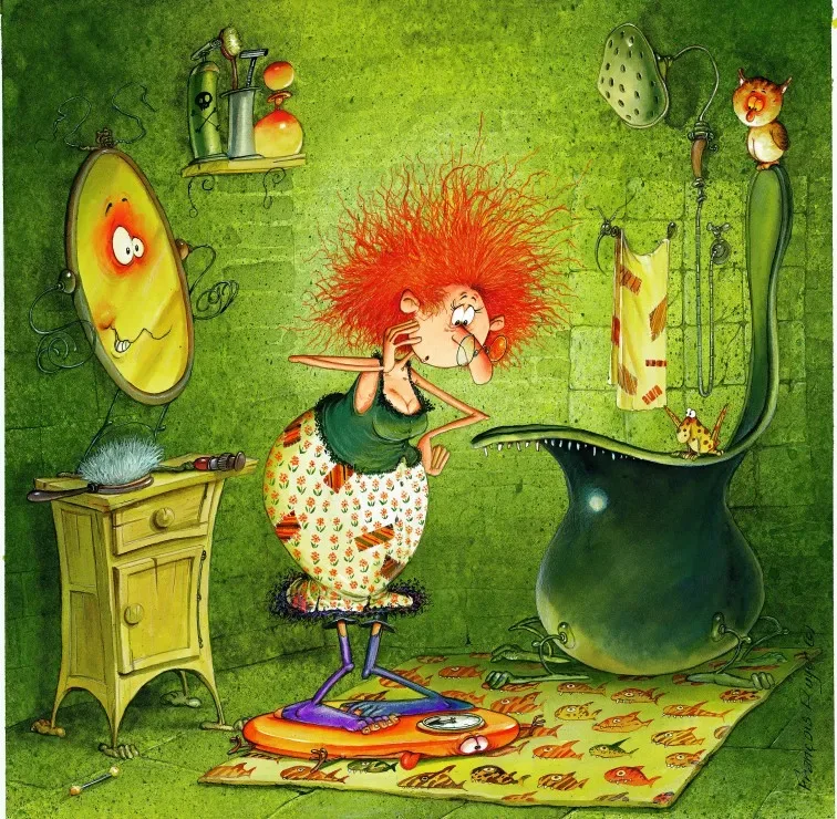 Puzzle François Ruyer - Sorcière au Régime - 1000 pièces de Grafika – boîte