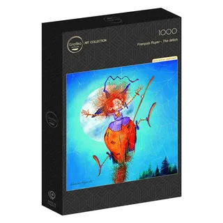 Puzzle François Ruyer - Sorcière en Vol - 1000 pièces de Grafika – boîte 2 sur 2