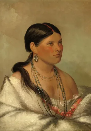 Puzzle George Catlin : Femme Aigle - Shawano, 1830 - 100 à 149 pièces van Grafika – doos 1 van 2