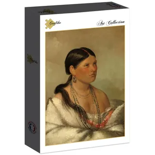 Puzzle George Catlin : Femme Aigle - Shawano, 1830 - 2000 pièces van Grafika – doos 2 van 2