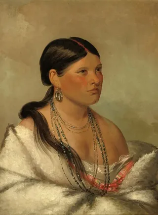 Puzzle George Catlin : Femme Aigle - Shawano, 1830 - 2000 pièces van Grafika – doos 1 van 2