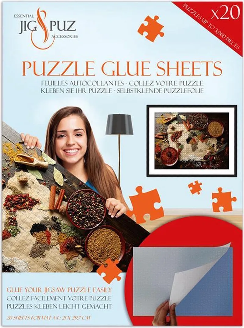 Puzzle Glue Sheets for 3000 Pieces from Grafika – box