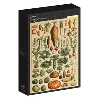 Puzzle Illustration du Larousse pour Tous : Légumes et Plantes Potagères, XIXè Siècle - 1000 pièces van Grafika – doos 2 van 2
