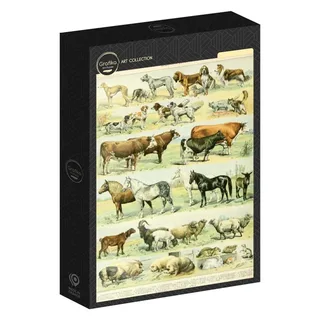 Puzzle Illustration du Nouveau Larousse Illustré : Mammifères, XIXè Siècle - 1000 pièces from Grafika – box 2 of 2