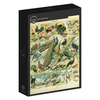 Puzzle Illustration du Nouveau Larousse Illustré : Oiseaux, XIXè Siècle - 1000 pièces de Grafika – boîte 2 sur 2