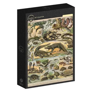 Puzzle Illustration du Nouveau Larousse Illustré : Reptiles, 1897-1904 - 1000 pièces de Grafika – boîte 2 sur 2