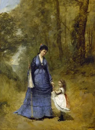Puzzle Jean-Baptiste-Camille Corot : Madame Stumpf et sa fille, 1872 - 2000 pièces van Grafika – doos 1 van 2