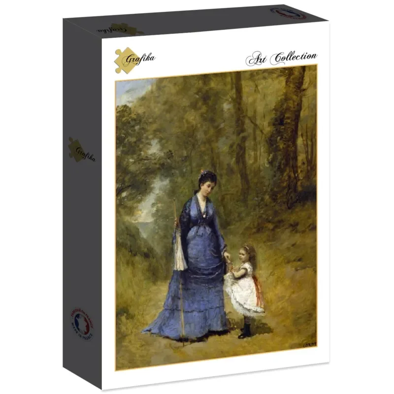 Puzzle Jean-Baptiste-Camille Corot : Madame Stumpf et sa fille, 1872 - 2000 pièces van Grafika – doos 2 van 2