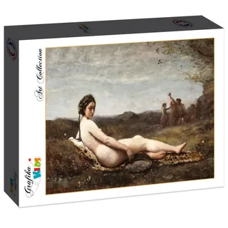 Puzzle Jean-Baptiste-Camille Corot : Repose, 1860 - 200 à 499 pièces de Grafika – boîte 2 sur 2