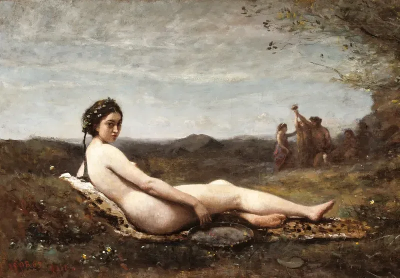 Puzzle Jean-Baptiste-Camille Corot : Repose, 1860 - 200 à 499 pièces de Grafika – boîte 1 sur 2