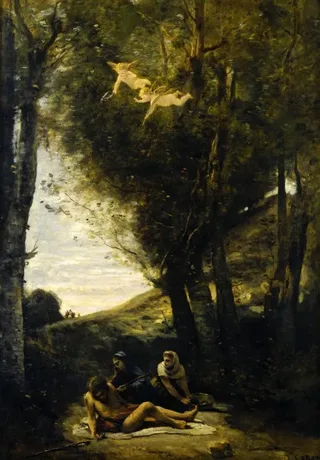 Puzzle Jean-Baptiste-Camille Corot : Saint Sebastian Succored by the Holy Women, 1874 - 200 à 499 pièces from Grafika – box 1 of 2