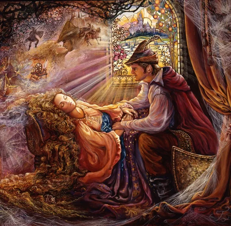 Puzzle Josephine Wall - La Belle au Bois dormant - 1000 pièces von Grafika – Schachtel 1 von 2