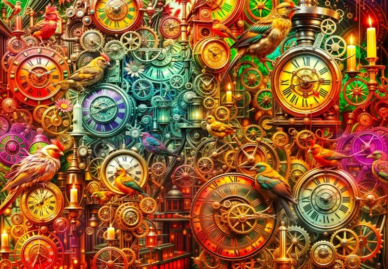 Puzzle L'Horloge Secrète des Oiseaux van Grafika – doos