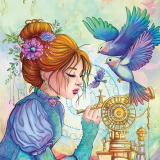 Puzzle La Fille aux Oiseaux - 1000 pièces van Grafika – doos 1 van 2